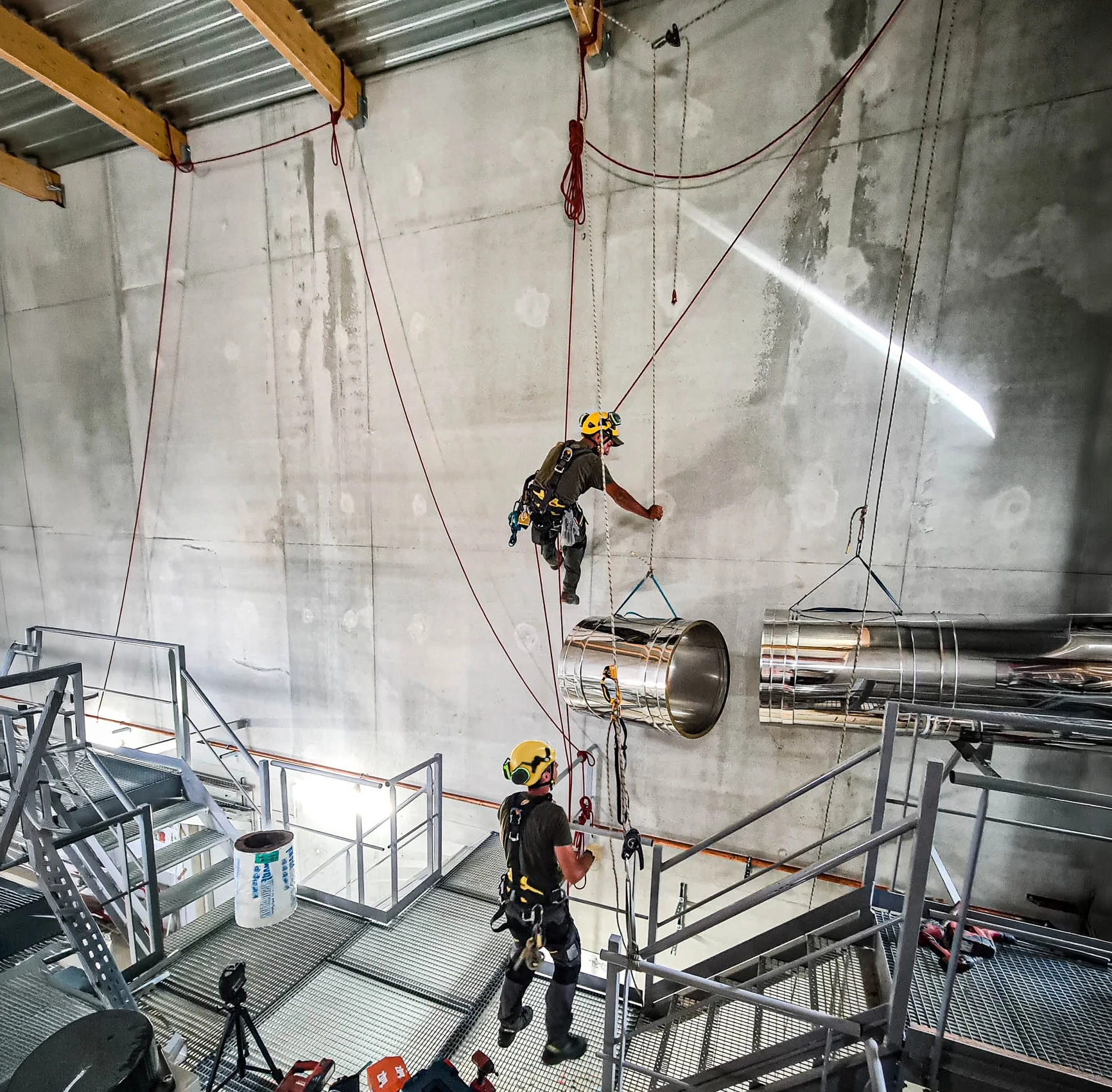 Installation de conduits de fumée